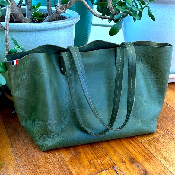 Clare V Handbags - RARE Clare V bag tote leather large green